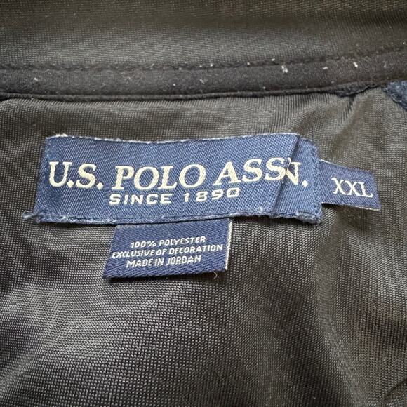 US Polo Assn Men Sz XXL Knit Jacket Full Zip Blue Pockets Sporty Casual Active - Picture 11 of 12